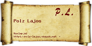 Polz Lajos névjegykártya